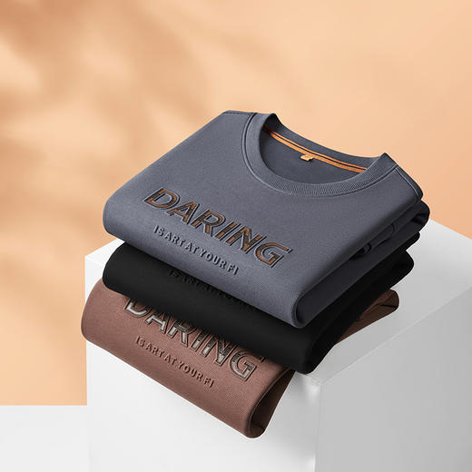 【新款DDP】大依优型大码卫衣长袖休闲加肥加大男士胖子大码内搭上衣打底显瘦 商品图2