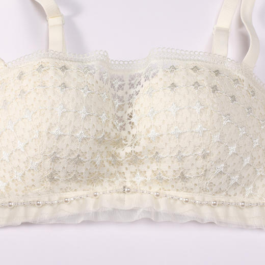 都市丽人内衣自然舒适常规文胸蕾丝中厚文胸1/2杯三排扣无钢圈LBT1M3 商品图5