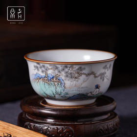 问鼎鼎者青花帷幄杯（卧松观鹤）（缺货）