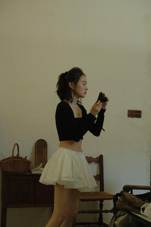 「无缝系列」绵柔纱线方领芭蕾&瑜伽服 - 无缝针织一体成型 商品图1