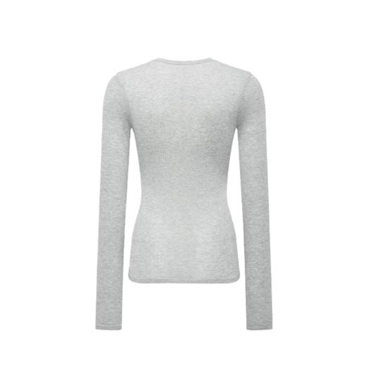 NUTH 亲肤半透长袖针织衫女薄款弹力修身打底针织上衣 商品图6