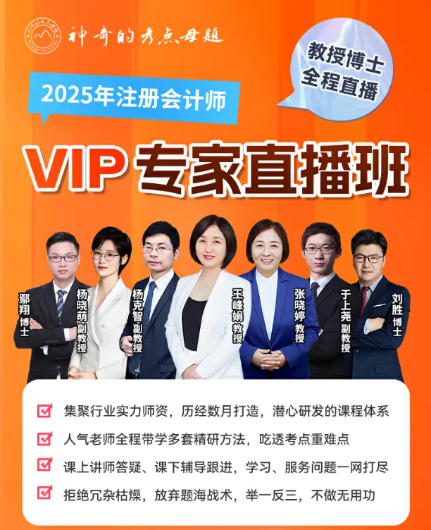 2025注册会计师VIP专家直播班