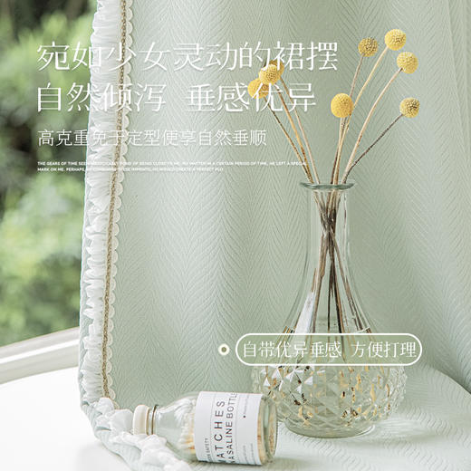 【悦尔】金蝉柔和雪尼尔浮雕肌理窗帘 商品图4