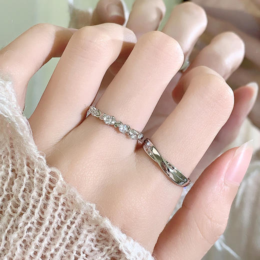 卡蒂罗/KADER 梦幻蝶海 星河蝴蝶情倡对戒 甜蜜浪漫开口可调节对戒 小众轻奢优雅 纪念日 925银 送礼礼物女友男友 商品图1