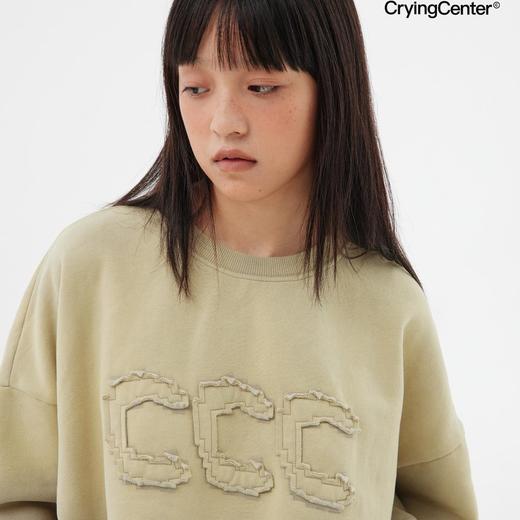 CryingCenter 初秋卫衣 像素C logo做旧贴布重洗水卫衣 哭喊中心 商品图2