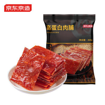 京东京造高蛋白肉脯368g猪肉脯原味肉干肉脯休闲零食整袋量贩独立袋装 /休闲食品 /肉类零食 /猪肉类 商品图1