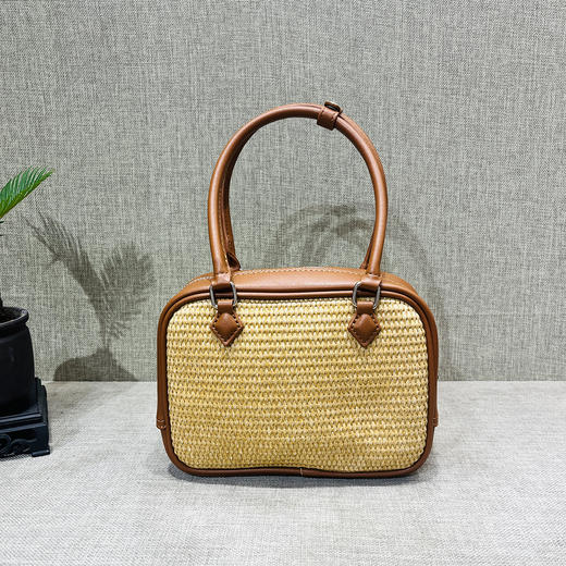 6565黑色/棕色藤编包 商品图2