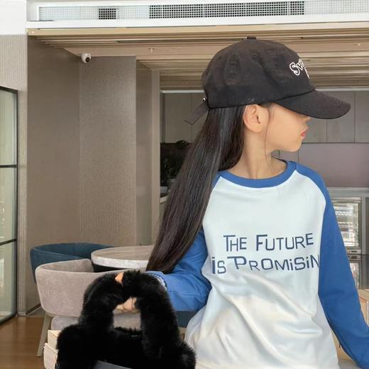 【49.9/3件】儿童德绒长袖T恤秋季插肩打底衫柔软男童女童宽松T恤甜美潮流聚 商品图4