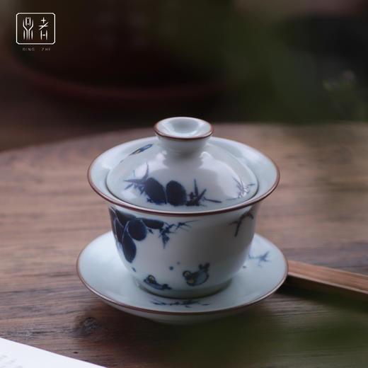 问鼎鼎者青花明澈盖碗（缺货） 商品图1