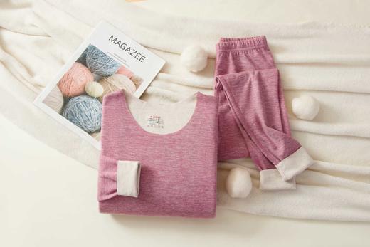 【澳洲天然羊毛，积蓄阳光热浪】秋冬新款羊毛蚕丝保暖内衣套装 女生无痕加厚男士秋衣秋裤 情侣圆领V领内衣套装-QQ 商品图6