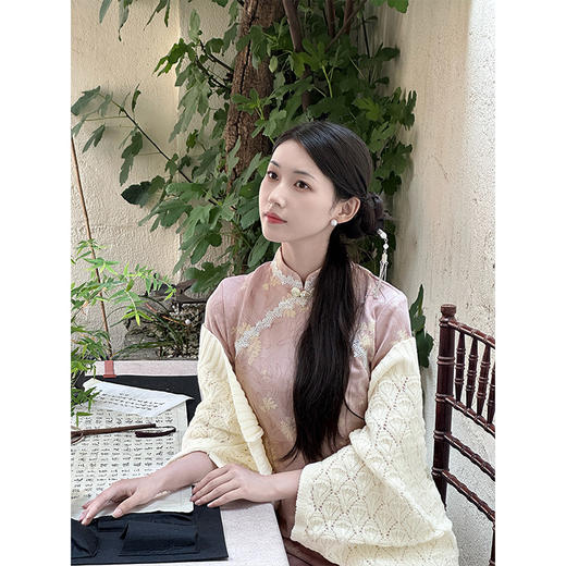 改良日常复古，新中式素雅旗袍LSB- 3076 商品图3