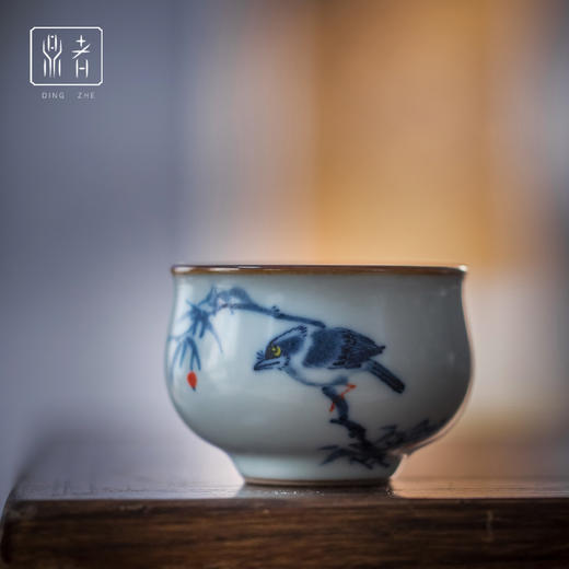 问鼎鼎者青花溪云杯(麻雀平安)（菊花）（红梅报春）（缺货） 商品图2