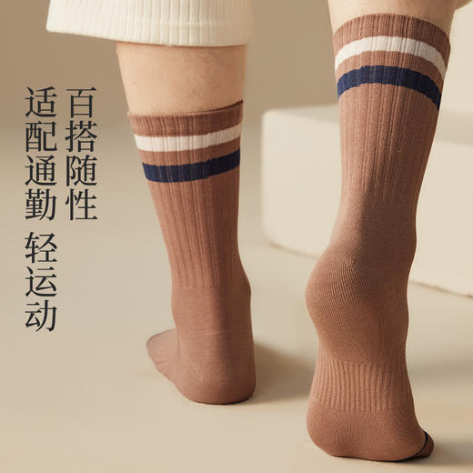 SYWY-Y11 【1双】纯棉运动袜休闲商务袜防臭吸汗抑菌春秋款全棉男士男棉袜无骨袜子 商品图2