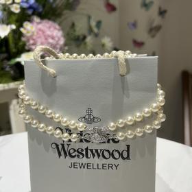 D950西太后双层珍珠磁吸choker项链