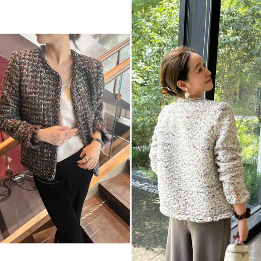 25特价🍂2409204   手工访粗花呢 外套，“紫运”“琉璃” 商品图0