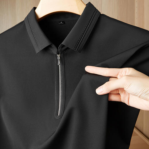 【新款DDP】大依优型大码弹力长袖Polo衫翻领男装加肥加大体恤大号上衣胖子弹力休闲商务 商品图1