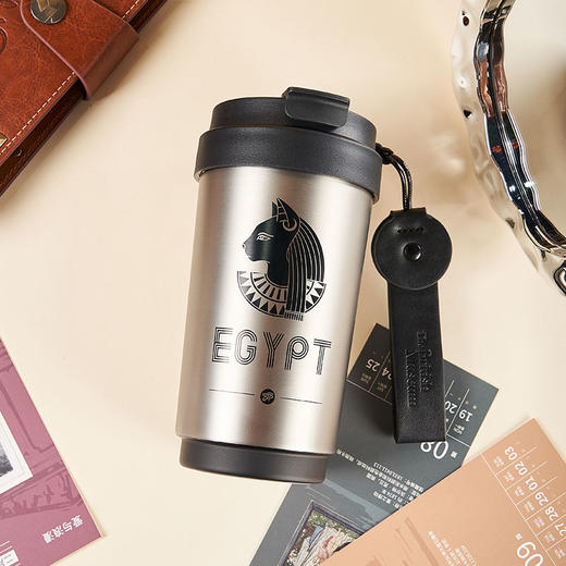 大英博物馆 埃及系列巴斯特便携显温咖啡保温杯 商品图1