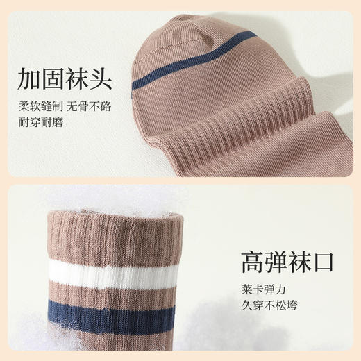 SYWY-Y11 【1双】纯棉运动袜休闲商务袜防臭吸汗抑菌春秋款全棉男士男棉袜无骨袜子 商品图1
