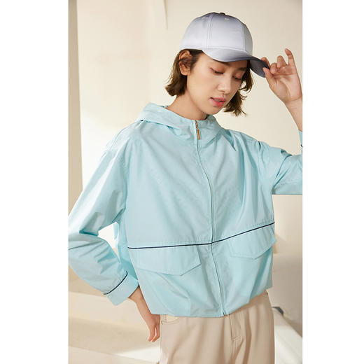 乔万尼外套女春秋款双面穿短外套减龄显瘦休闲EM3B399 商品图2