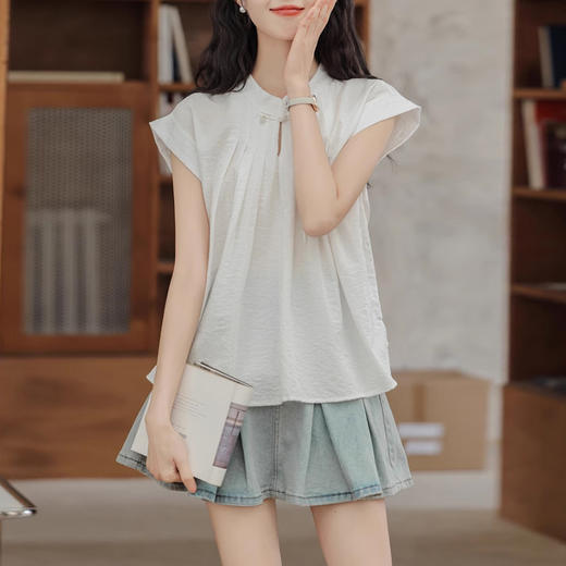 裁缝学苑AS338新中式短袖衬衫纸样女装半开国风上衣衬衣样板 商品图2