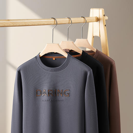 【新款DDP】大依优型大码卫衣长袖休闲加肥加大男士胖子大码内搭上衣打底显瘦 商品图1