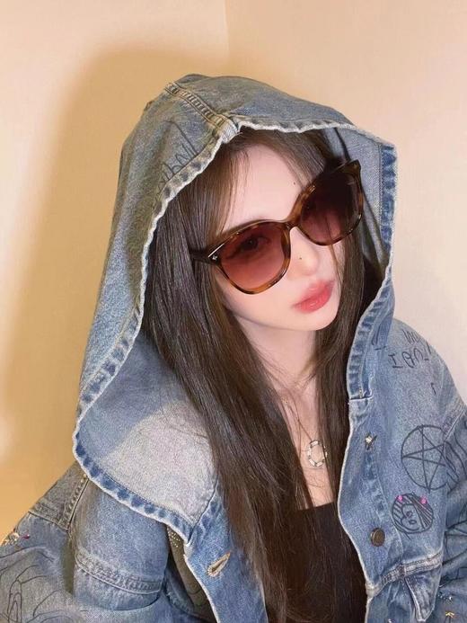 驴家新款镜腿花纹logo圆框墨镜（AN） 商品图2