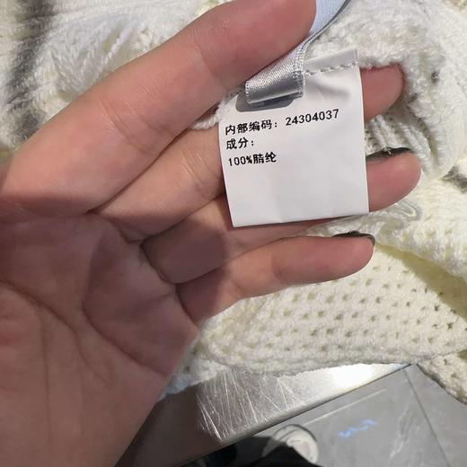 Z2圆领镂空撞色宽松毛织上衣40810（白） 秋季 243040370321 商品图4
