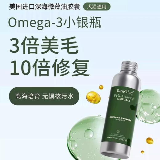 TurnGlad深海浓缩微藻油 猫狗通用 非鱼油无腥味 无污染 进口原料 30粒  补充omega-3 商品图2