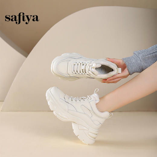 Safiya/索菲娅2024冬季加绒增高运动厚底潮酷老爹鞋 （网面单里/绒里可选）SF43112372/SF44112372 商品图6