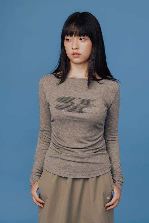 CryingCenter 一字领logo羊毛长袖tee 哭喊中心 商品图1