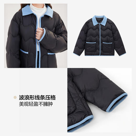 笛莎Deesha青少年女童羽绒服90%绒子2024冬季新款淑女学院风羽绒服 商品图3