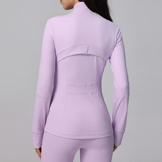 跃牌【瑞幸系列】立领修身紧身运动上衣显瘦瑜伽服拉链跑步Define运动外套健身女HWT001-A 商品图3