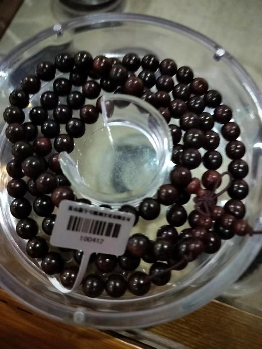 100412°小叶紫檀满牛毛纹手串 商品图1