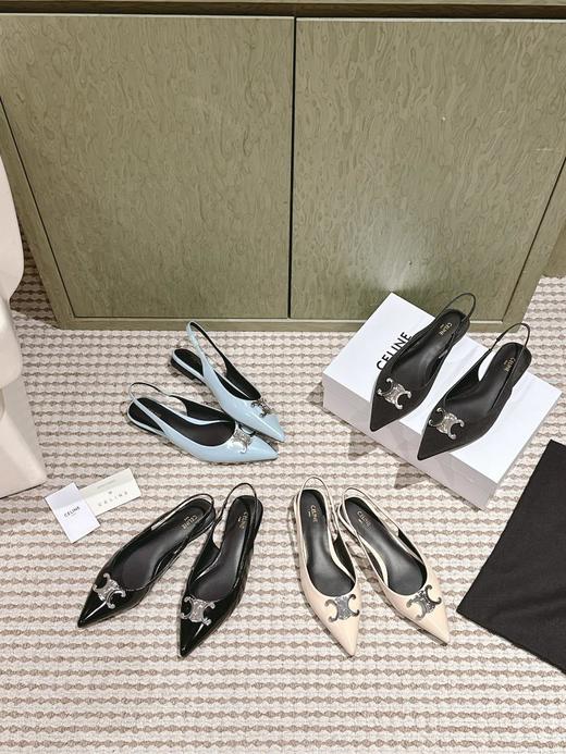 赛琳夏季银色凯旋门系列！新款银色尖头高跟鞋（HC） 商品图0