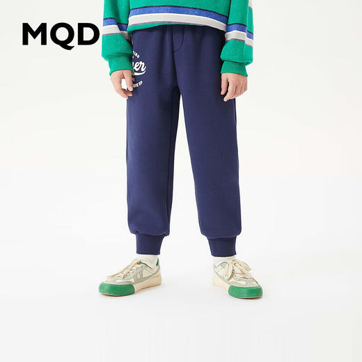 【MQD】童装男大童冬季新品潮酷休闲运动针织裤 商品图0