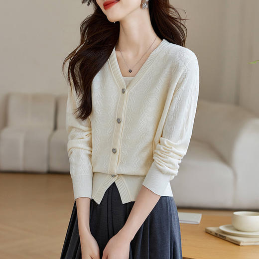 CC XFY2151针织开衫外搭高腰毛衣外套 商品图5