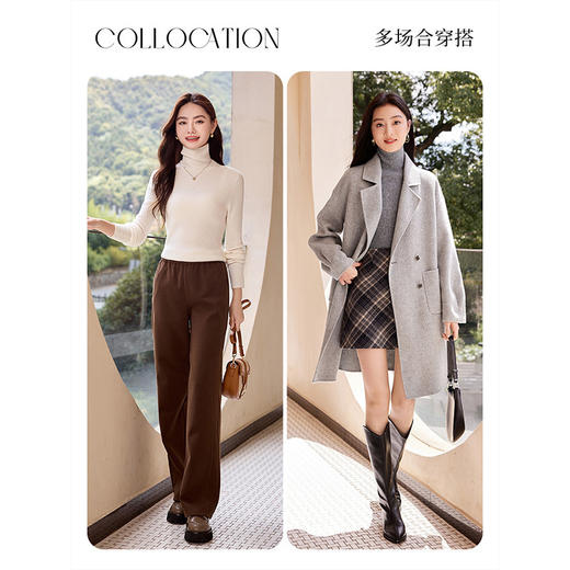 【年货节】熙世界堆堆领*羊毛衫秋冬2025新款修身内搭针织打底高领毛衣 商品图4