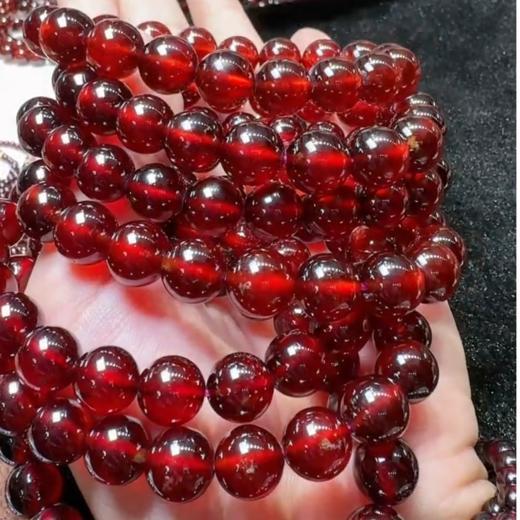 玉美人菲菲HZ#石榴石单圈手串圆珠约10.5-11.5mm 商品图0