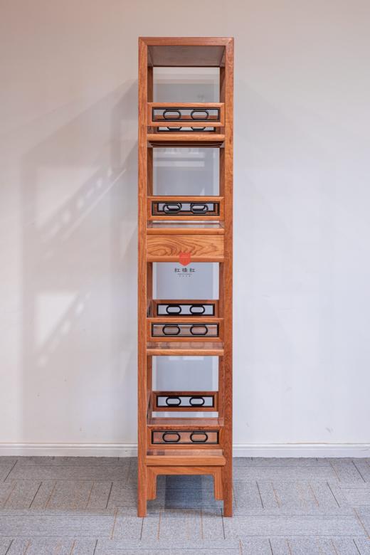 红桥红  家具严选  缅甸花梨（大果紫檀）【198嵌紫光檀椭圆卡子花 书架】 商品图8