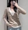 人手必入  撞色假两件打底衫  单穿打底皆可  层次感撞色针织衫 商品缩略图0