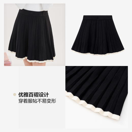 笛莎Deesha青少年女童半身裙2024冬季新款淑女学院风半身裙 商品图3