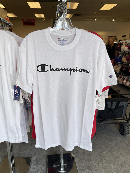 CHAMPION/* 男士夏季印花LOGO刺绣标运动休闲圆领短袖T恤 商品图2