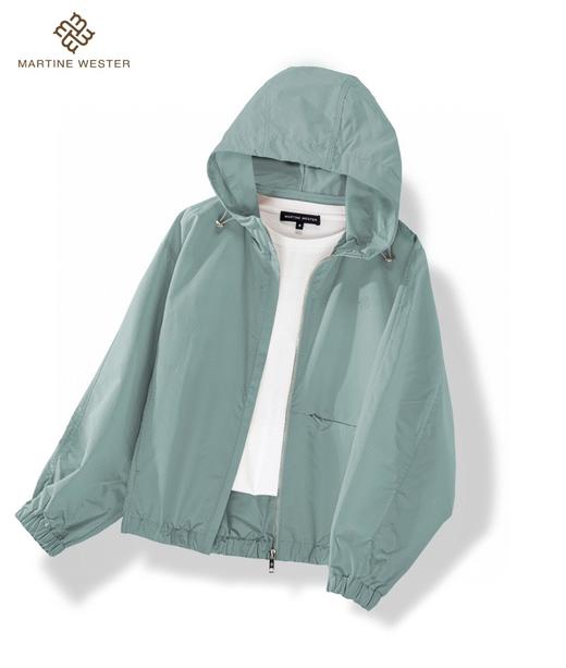 Martine Wester 女款密可柔面料松紧下摆连帽外套 11363335 商品图1