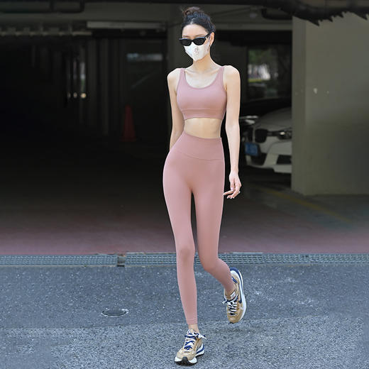 beemen一体式运动内衣女薄款中强度防震聚拢跑步健身文胸美背收副乳瑜伽服背心 商品图4