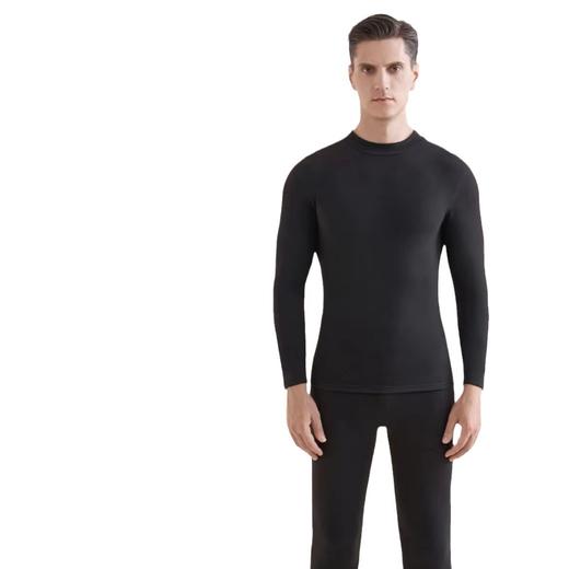 【羊绒保暖，蚕丝护肤，舒适保暖，润肤新体验】秋冬新款半高领保暖内衣套装 男女秋衣秋裤 真羊绒蚕丝 温暖舒适纯色打底套装-QQ 商品图4