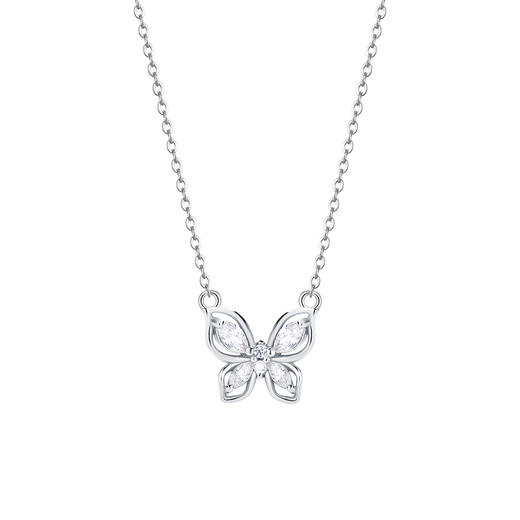 【慕蝶】S999银镂空蝴蝶项链【YXS-A3655】 商品图4