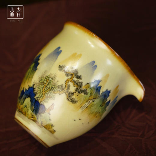 问鼎鼎者汝瓷大茶海（绘画山水）（缺货） 商品图2