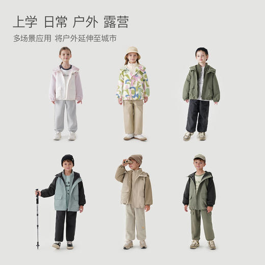 【三防】马克珍妮男童女童户外防风外套衣儿童夹克春秋241385 商品图5