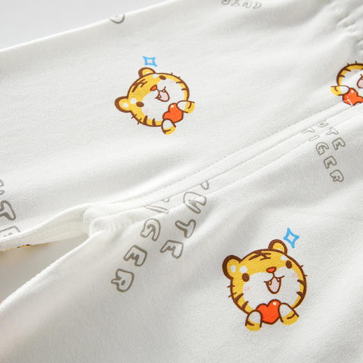 【婴儿无骨绑带分体套装】宝宝秋衣秋裤内衣纯棉新生儿衣服春秋和尚服 商品图2