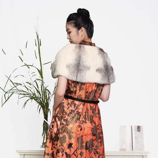 SIM GRACE优雅夫人 女士新品搭配晚礼服秋冬进口水貂毛保暖时尚 商品图2